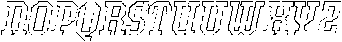 CS Bedford Pixel Outline otf (400) Font UPPERCASE