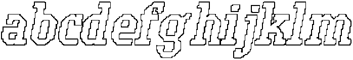 CS Bedford Pixel Outline otf (400) Font LOWERCASE