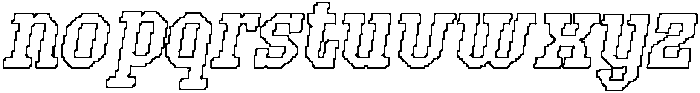 CS Bedford Pixel Outline otf (400) Font LOWERCASE
