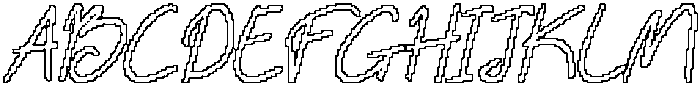 CS Bellisa Pixel Outline otf (400) Font UPPERCASE