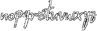 CS Belluga Pixel Outline otf (400) Font LOWERCASE