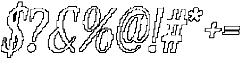 CS Belong Pixel Outline otf (400) Font OTHER CHARS