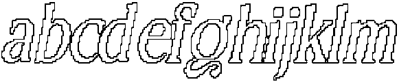 CS Belong Pixel Outline otf (400) Font LOWERCASE