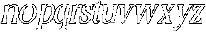 CS Belong Pixel Outline otf (400) Font LOWERCASE