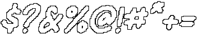 CS Belric Pixel Outline otf (400) Font OTHER CHARS