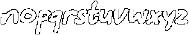 CS Belric Pixel Outline otf (400) Font LOWERCASE