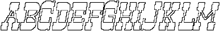 CS Belting Pixel Outline otf (400) Font UPPERCASE