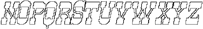 CS Belting Pixel Outline otf (400) Font UPPERCASE