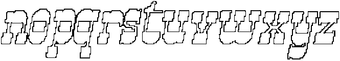 CS Belting Pixel Outline otf (400) Font LOWERCASE