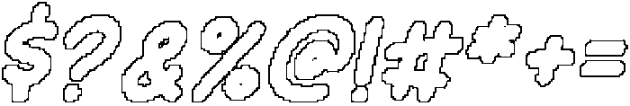 CS Benedict Pixel Outline otf (400) Font OTHER CHARS