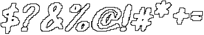 CS Bentley Pixel Outline otf (400) Font OTHER CHARS