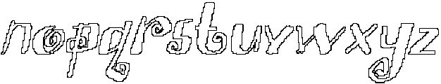 CS Bephyra Pixel Outline otf (400) Font LOWERCASE