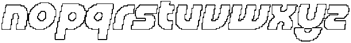 CS Beside Pixel Outline otf (400) Font LOWERCASE
