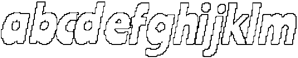 CS Bilaby Pixel Outline otf (400) Font LOWERCASE