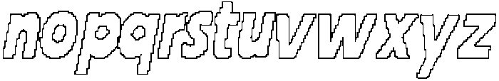 CS Bilaby Pixel Outline otf (400) Font LOWERCASE