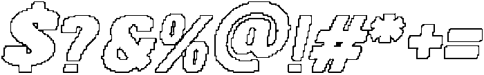 CS Bilyard Pixel Outline otf (400) Font OTHER CHARS