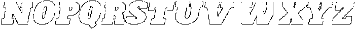 CS Bilyard Pixel Outline otf (400) Font UPPERCASE