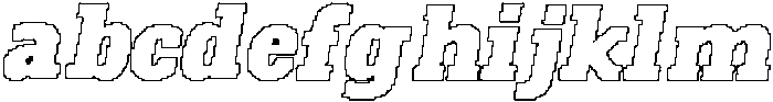 CS Bilyard Pixel Outline otf (400) Font LOWERCASE