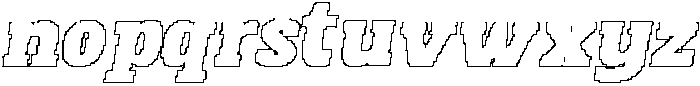 CS Bilyard Pixel Outline otf (400) Font LOWERCASE