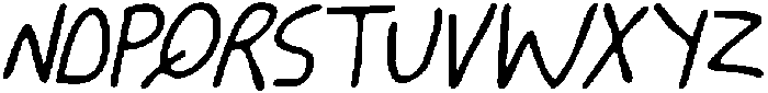 CS Bimbo Drawn Italic otf (400) Font UPPERCASE