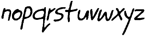CS Bimbo Drawn Italic otf (400) Font LOWERCASE