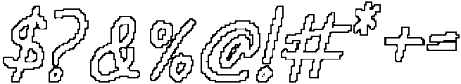CS Bimbo Pixel Outline otf (400) Font OTHER CHARS