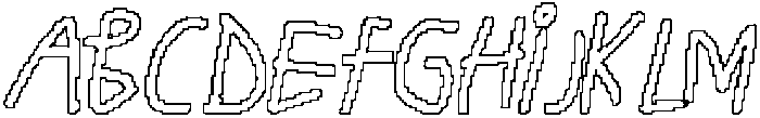 CS Bimbo Pixel Outline otf (400) Font UPPERCASE