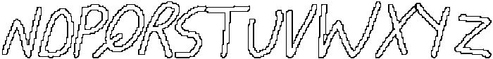 CS Bimbo Pixel Outline otf (400) Font UPPERCASE