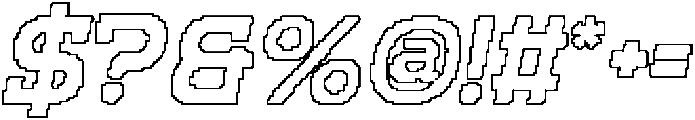 CS Blanco Pixel Outline otf (400) Font OTHER CHARS