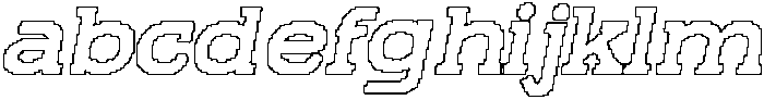 CS Blanco Pixel Outline otf (400) Font LOWERCASE