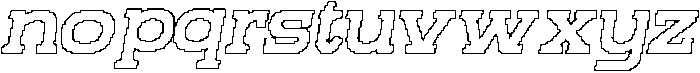 CS Blanco Pixel Outline otf (400) Font LOWERCASE