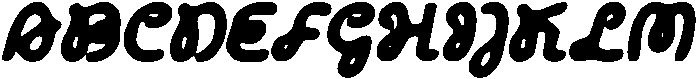CS Blinky Drawn Italic otf (400) Font UPPERCASE
