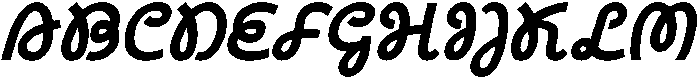 CS Blinky Italic otf (400) Font UPPERCASE