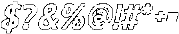 CS Blinky Pixel Outline otf (400) Font OTHER CHARS