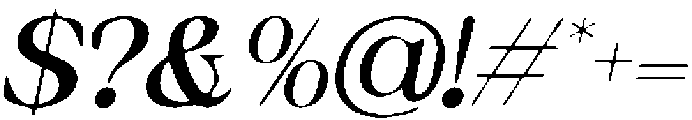 CS Bliska Drawn Italic otf (400) Font OTHER CHARS