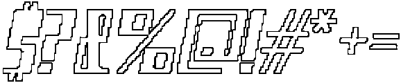 CS Blitzer Pixel Outline otf (400) Font OTHER CHARS
