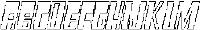 CS Blitzer Pixel Outline otf (400) Font UPPERCASE