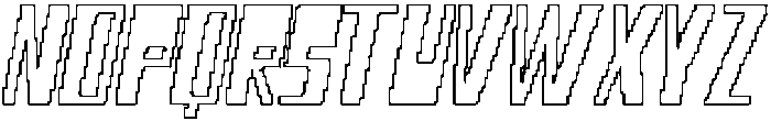 CS Blitzer Pixel Outline otf (400) Font UPPERCASE