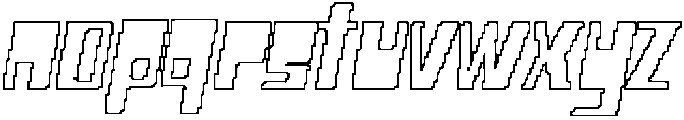 CS Blitzer Pixel Outline otf (400) Font LOWERCASE