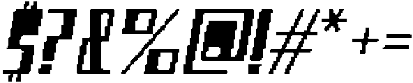 CS Blitzer Pixel Regular otf (400) Font OTHER CHARS