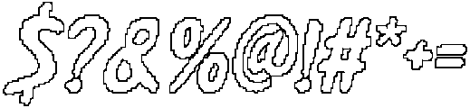 CS Bodega Pixel Outline otf (400) Font OTHER CHARS