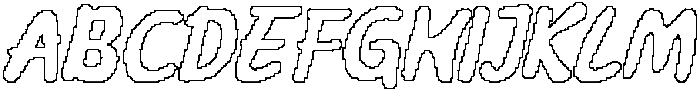 CS Bodega Pixel Outline otf (400) Font UPPERCASE