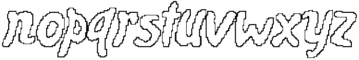 CS Bodega Pixel Outline otf (400) Font LOWERCASE