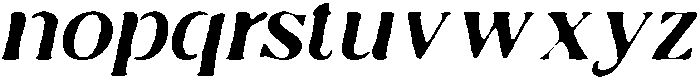 CS Bogart Drawn Italic otf (400) Font LOWERCASE