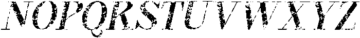 CS Bogart Stamp Italic otf (400) Font UPPERCASE