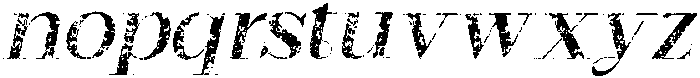 CS Bogart Stamp Italic otf (400) Font LOWERCASE
