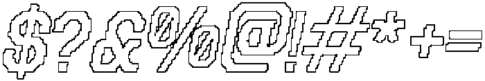 CS Bolande Pixel Outline otf (400) Font OTHER CHARS