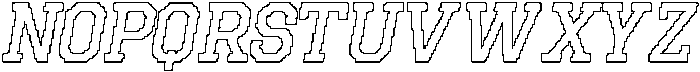 CS Bolande Pixel Outline otf (400) Font UPPERCASE