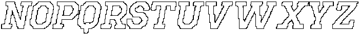 CS Bolande Pixel Outline otf (400) Font LOWERCASE