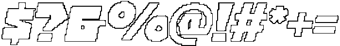 CS Boldier Pixel Outline otf (700) Font OTHER CHARS